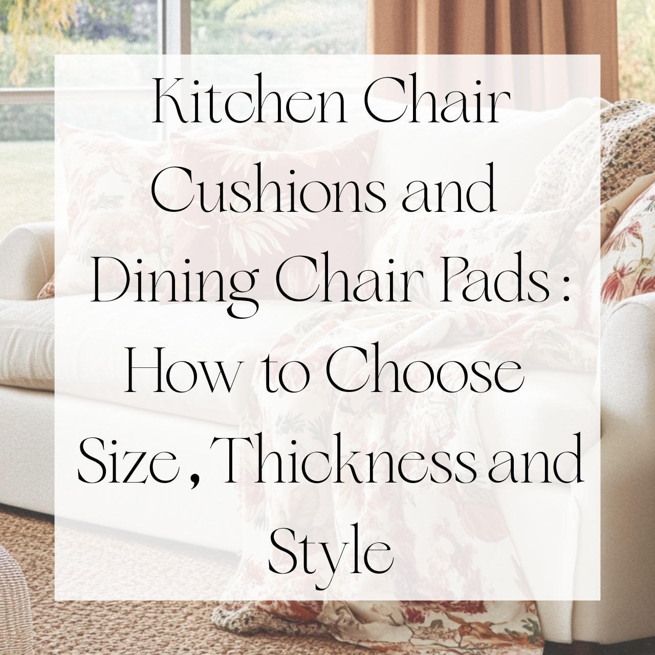 Kitchen Chair Cushions and Dining Chair Pads: How to Choose Size, Thickness, and Style | Singhvis