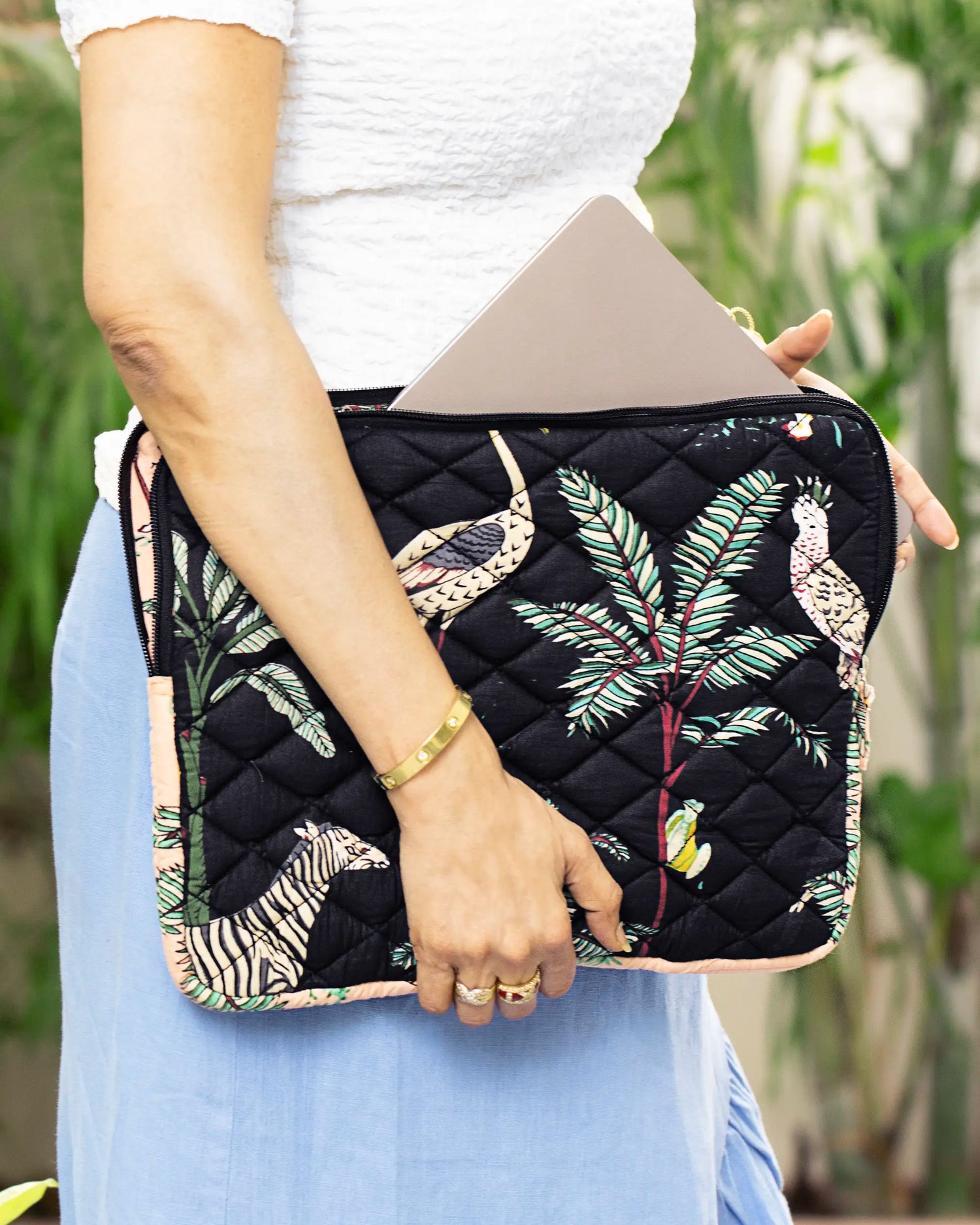 15 inch Laptop Sleeve - Black Jungle