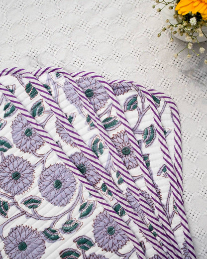 Amethyst Bloom Reversible Placemats (Set of 6) | Singhvis