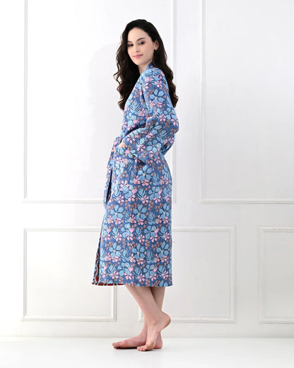 Blue Petal Bathrobe | Singhvis