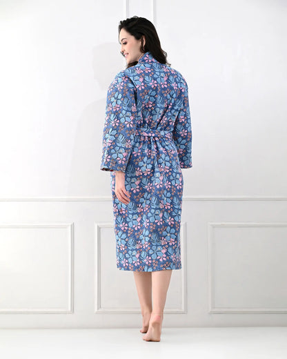Blue Petal Bathrobe | Singhvis