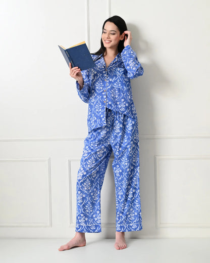 Blue Petals Pajamas | Singhvis