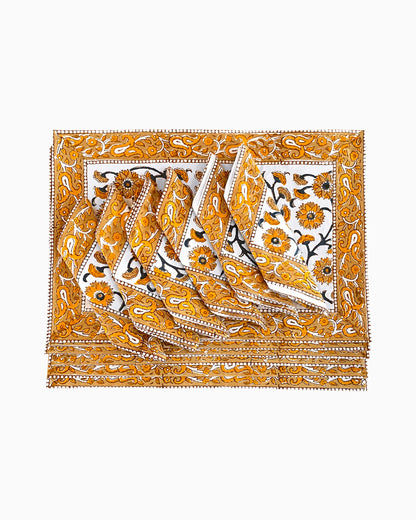 Calla Placemats &amp; Napkins (Set of 12) Yellow | Singhvis