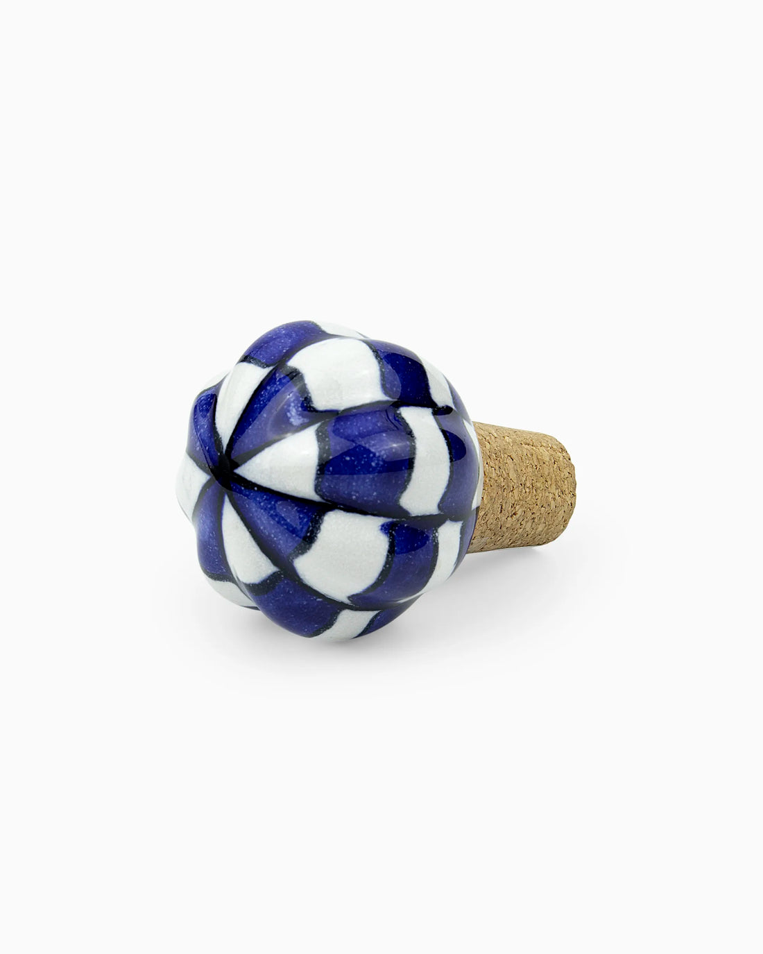 Ceramic Bottle Stopper (Set of 2) Blue | Singhvis