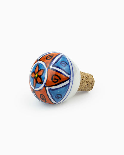 Ceramic Bottle Stopper (Set of 2) Multi | Singhvis