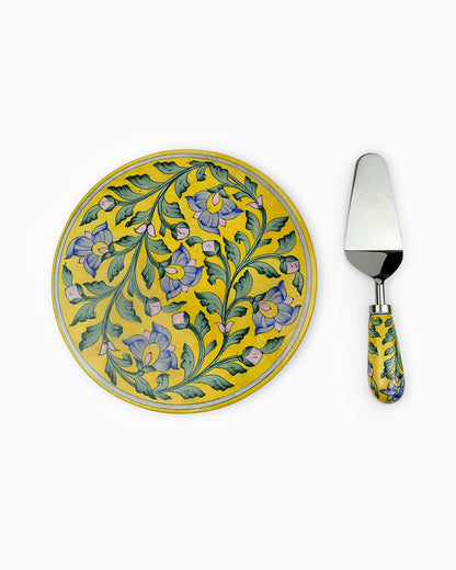 Ceramic Cake Stand with Spatula | Singhvis