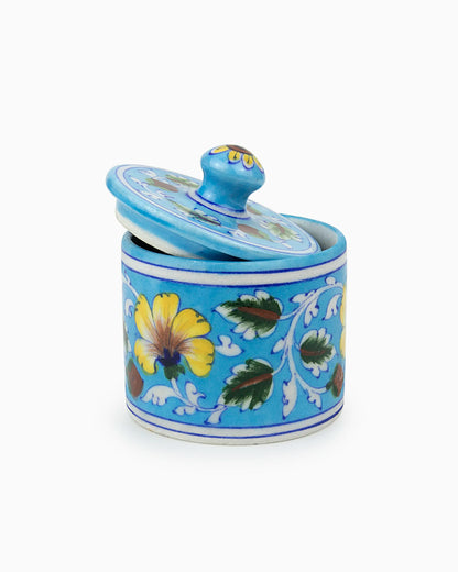 Ceramic Container with Lid - Bathroom Organizer | Singhvis