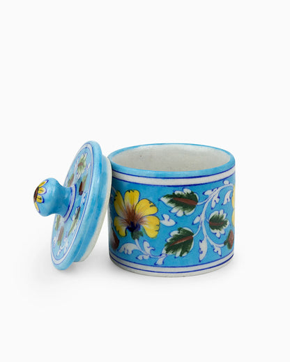 Ceramic Container with Lid - Bathroom Organizer | Singhvis