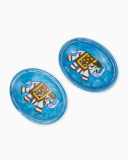 Ceramic Elephant Soap Dish (Set of 2) | Singhvis
