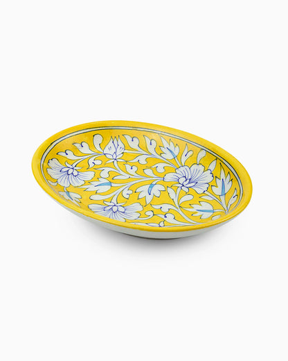 Ceramic Floral Oval Plate