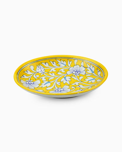 Ceramic Floral Oval Plate | Singhvis