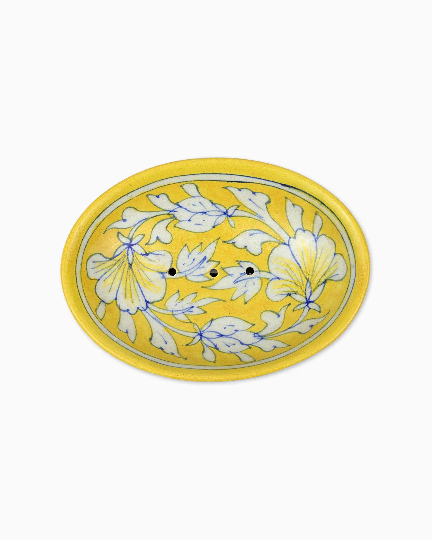 Ceramic Floral Soap Dish (Set of 2)