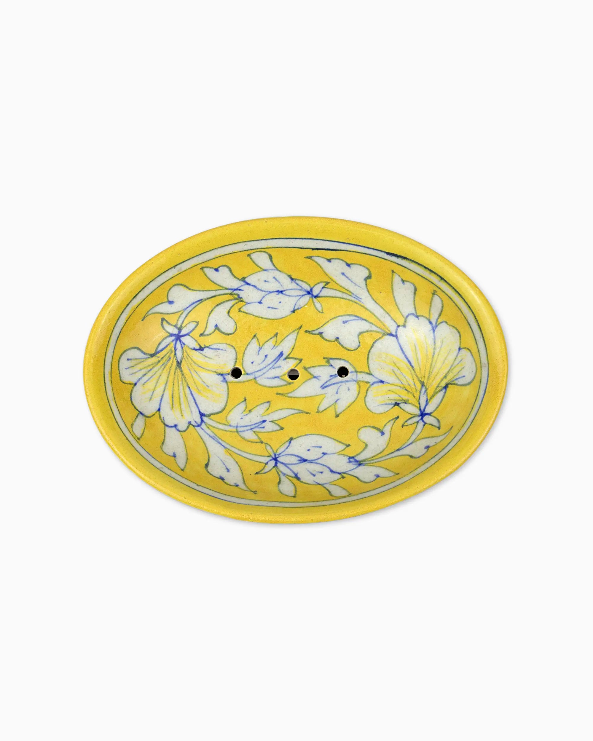 Ceramic Floral Soap Dish (Set of 2) | Singhvis