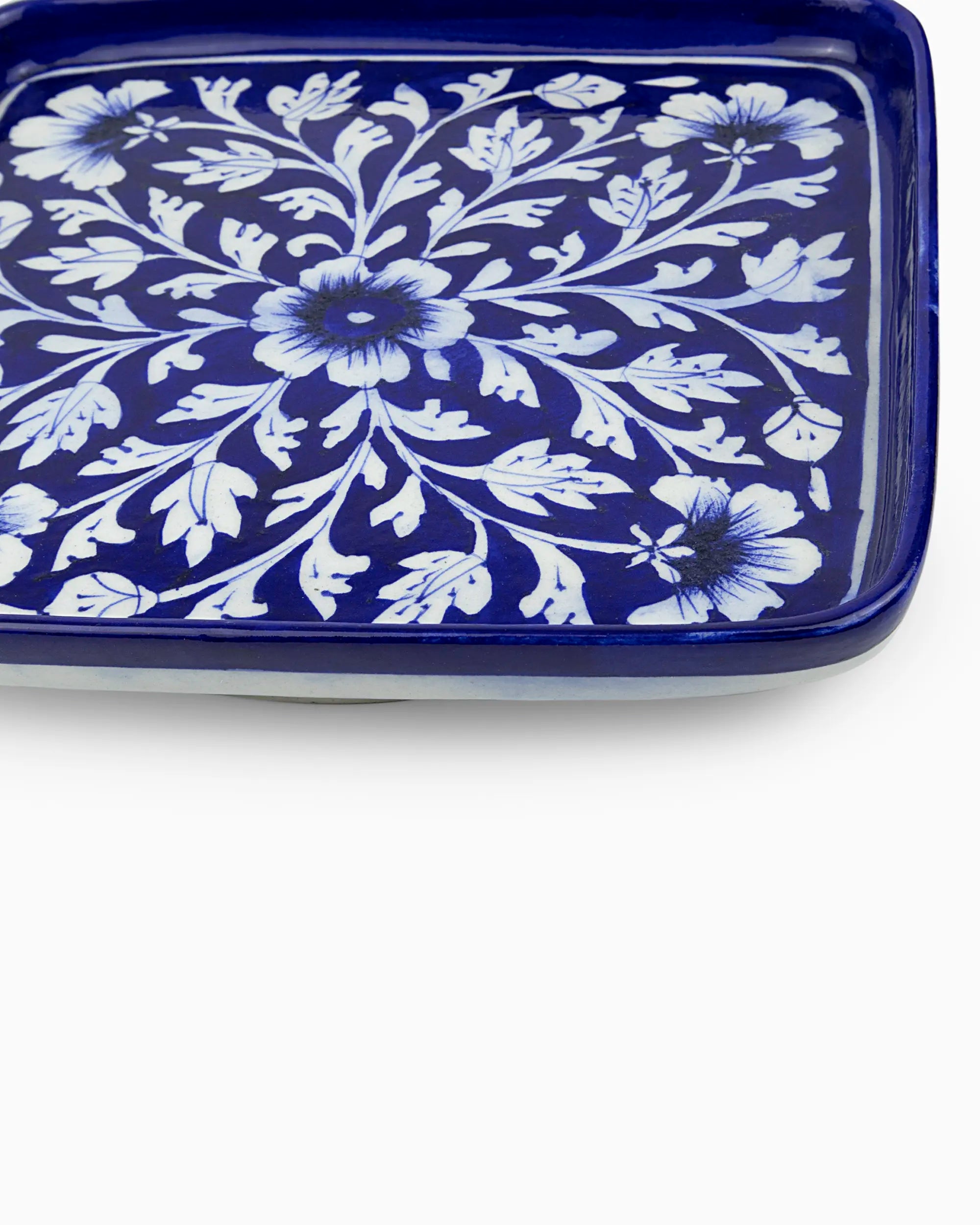 Ceramic Floral Square Plate