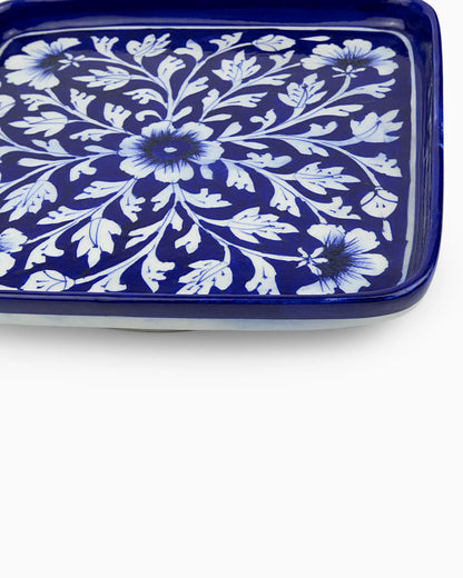Ceramic Floral Square Plate | Singhvis