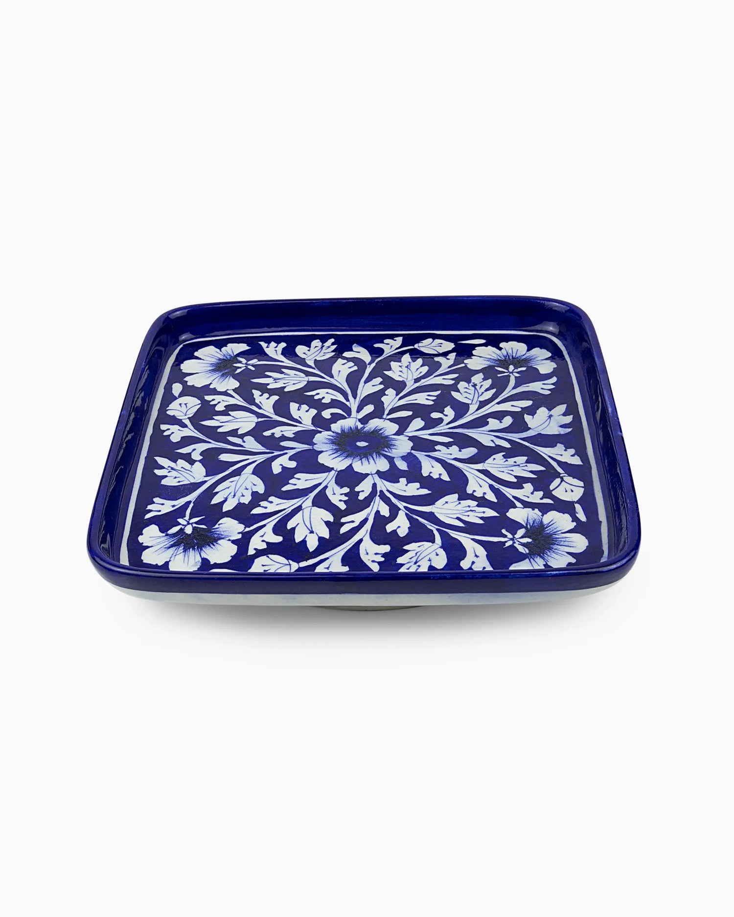 Ceramic Floral Square Plate
