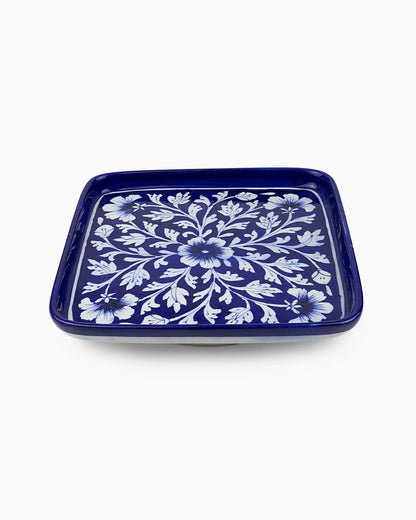 Ceramic Floral Square Plate | Singhvis