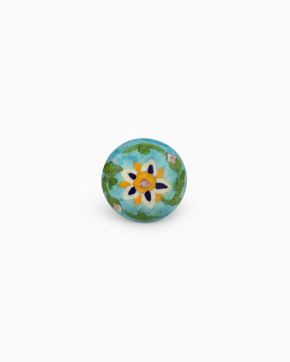 Ceramic Knob (Set of 2) Blue | Singhvis