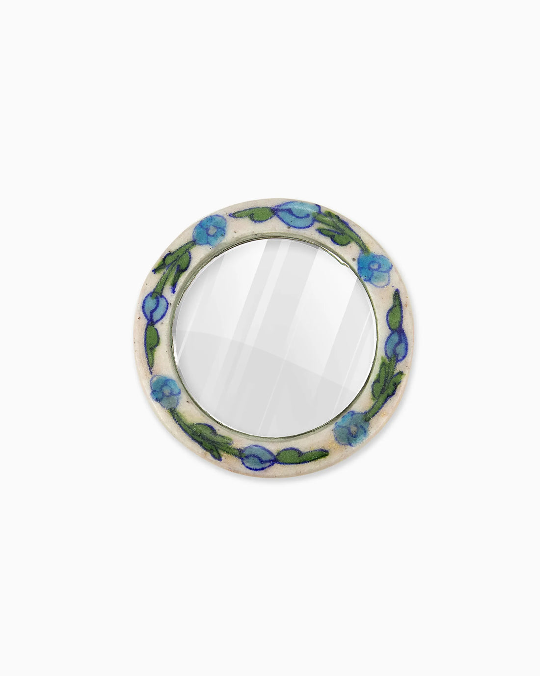 Ceramic Mirror with Pouch White | Singhvis