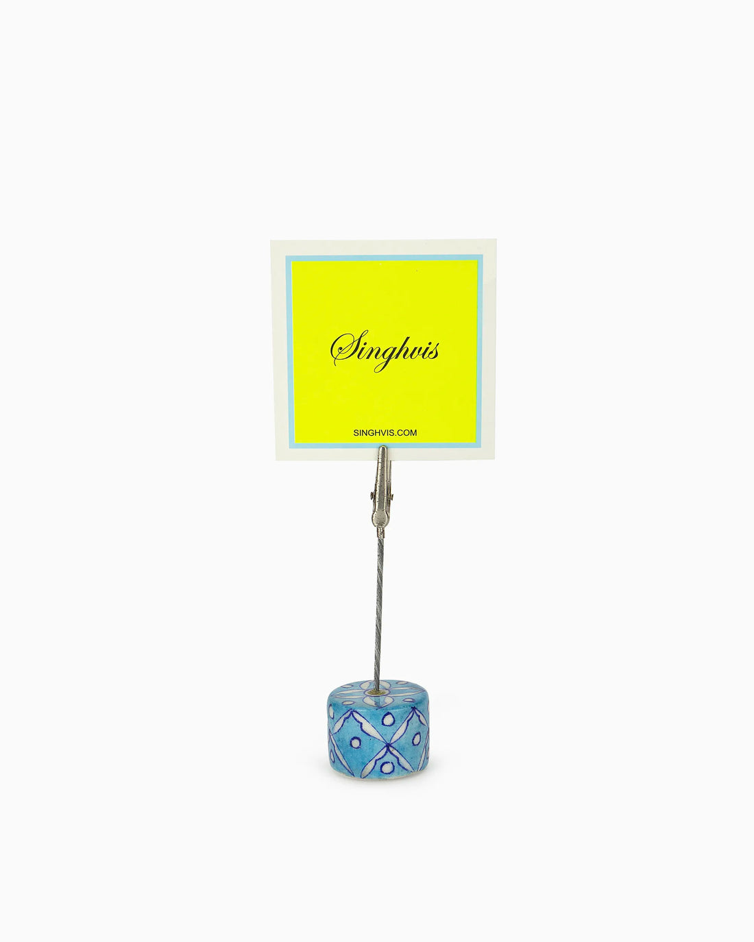 Ceramic Place Card Holder Blue | Singhvis