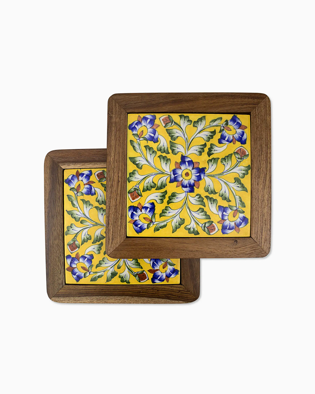 Ceramic Square Trivet (Set of 2) Yellow | Singhvis