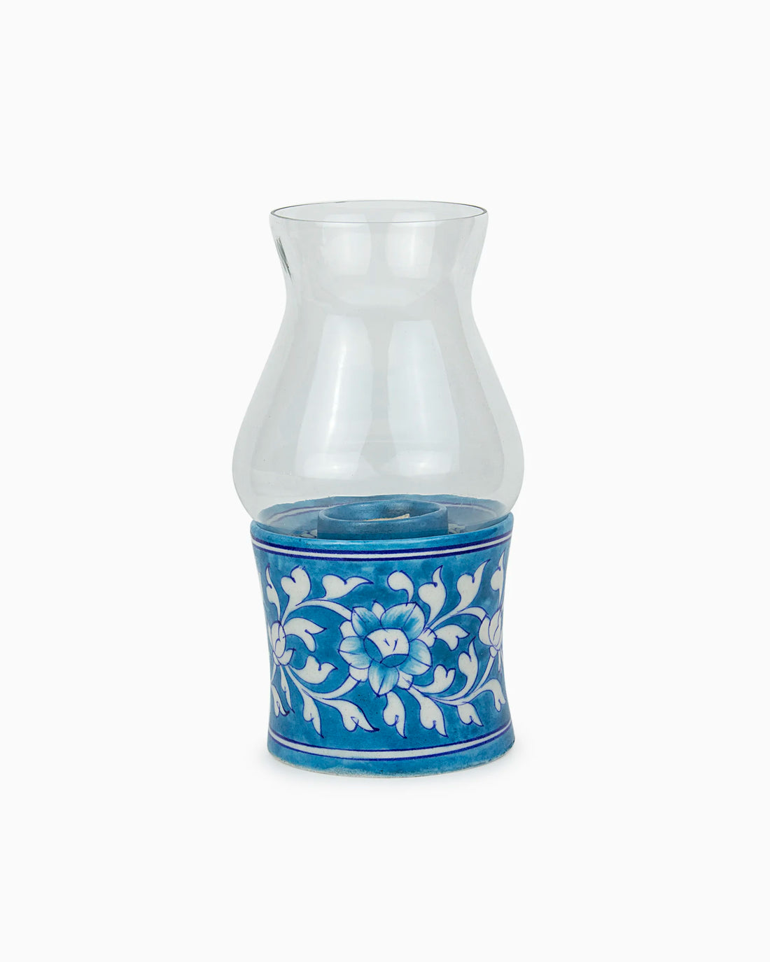 Ceramic Tea Light Chimney Blue | Singhvis