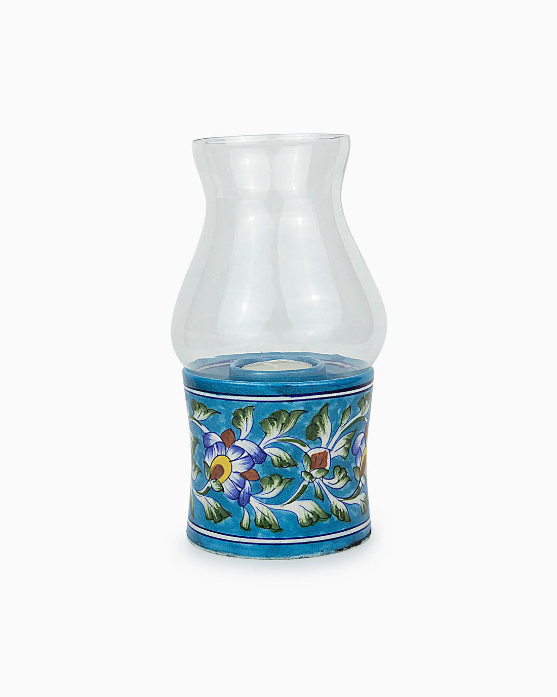 Ceramic Tea Light Chimney Blue | Singhvis