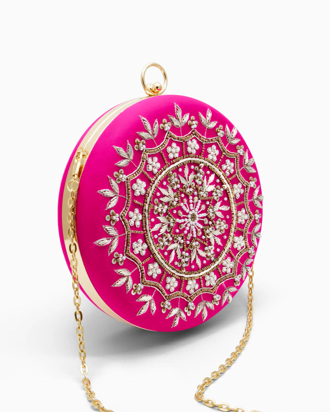 Hot Pink Starburst Evening Clutch | Singhvis
