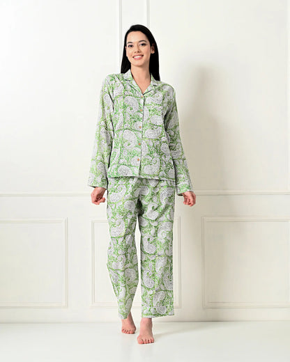 Paisley Green Pajamas | Singhvis