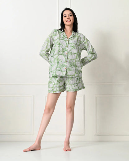 Paisley Green Pajamas | Singhvis