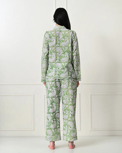 Paisley Green Pajamas | Singhvis