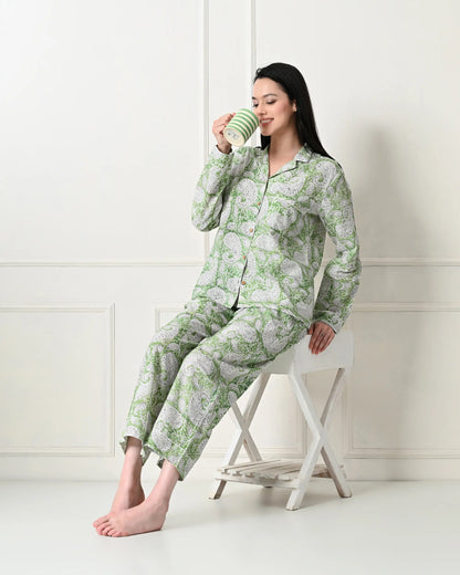 Paisley Green Pajamas | Singhvis