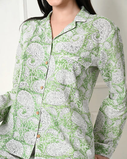 Paisley Green Pajamas | Singhvis