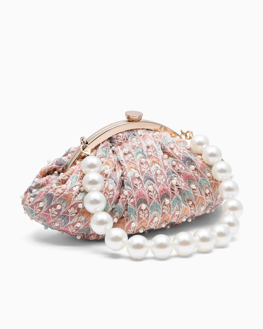 Pink Embellished Evening Clutch | Singhvis