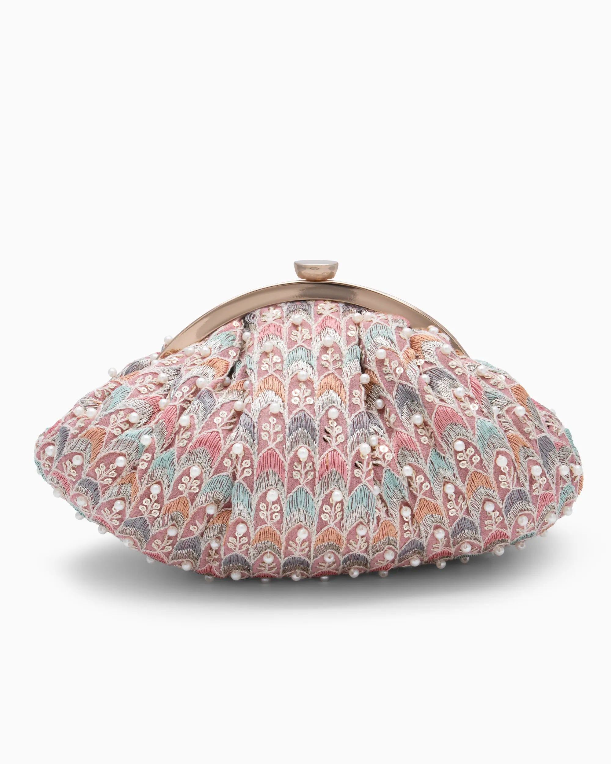 Pink Embellished Evening Clutch | Singhvis