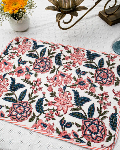 Pink Paradise Reversible Placemat Set (Choose 4 or 6) | Singhvis