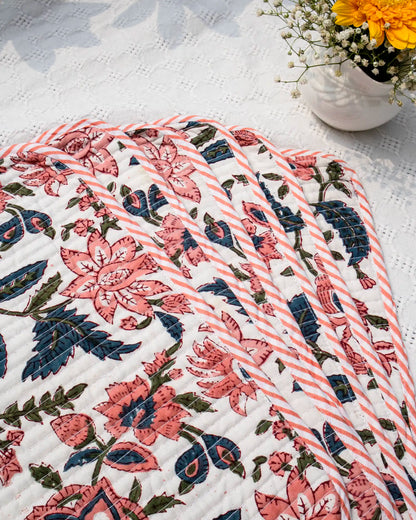 Pink Paradise Reversible Placemat Set (Choose 4 or 6) | Singhvis