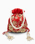 Regal Red Embellished Evening Clutch Bag | Singhvis