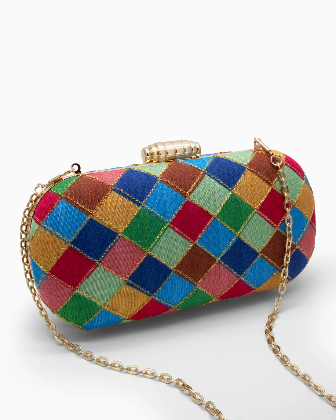 Retro Multicolor Patchwork Evening Clutch | Singhvis