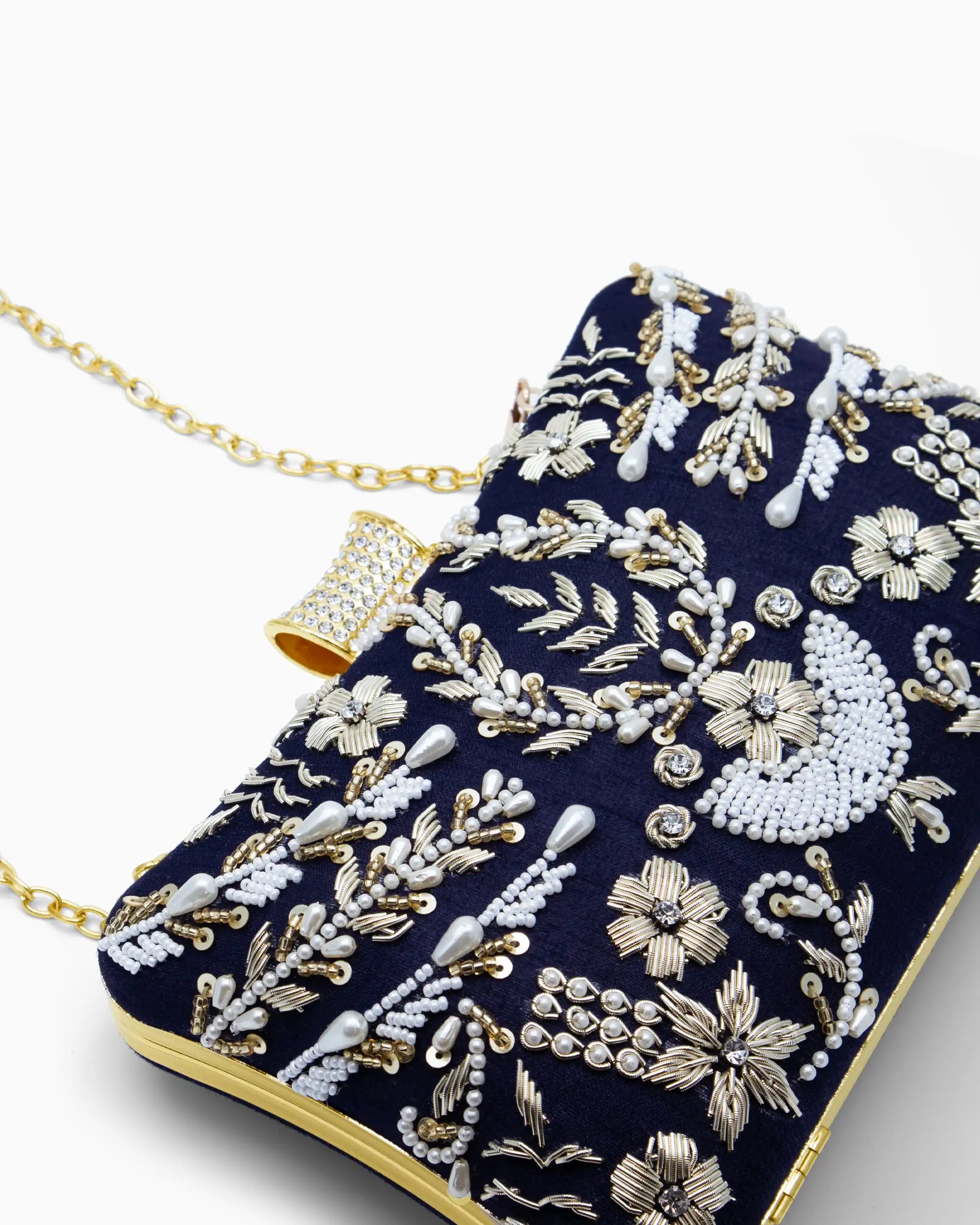 Royal Navy Beaded Evening Clutch | Singhvis