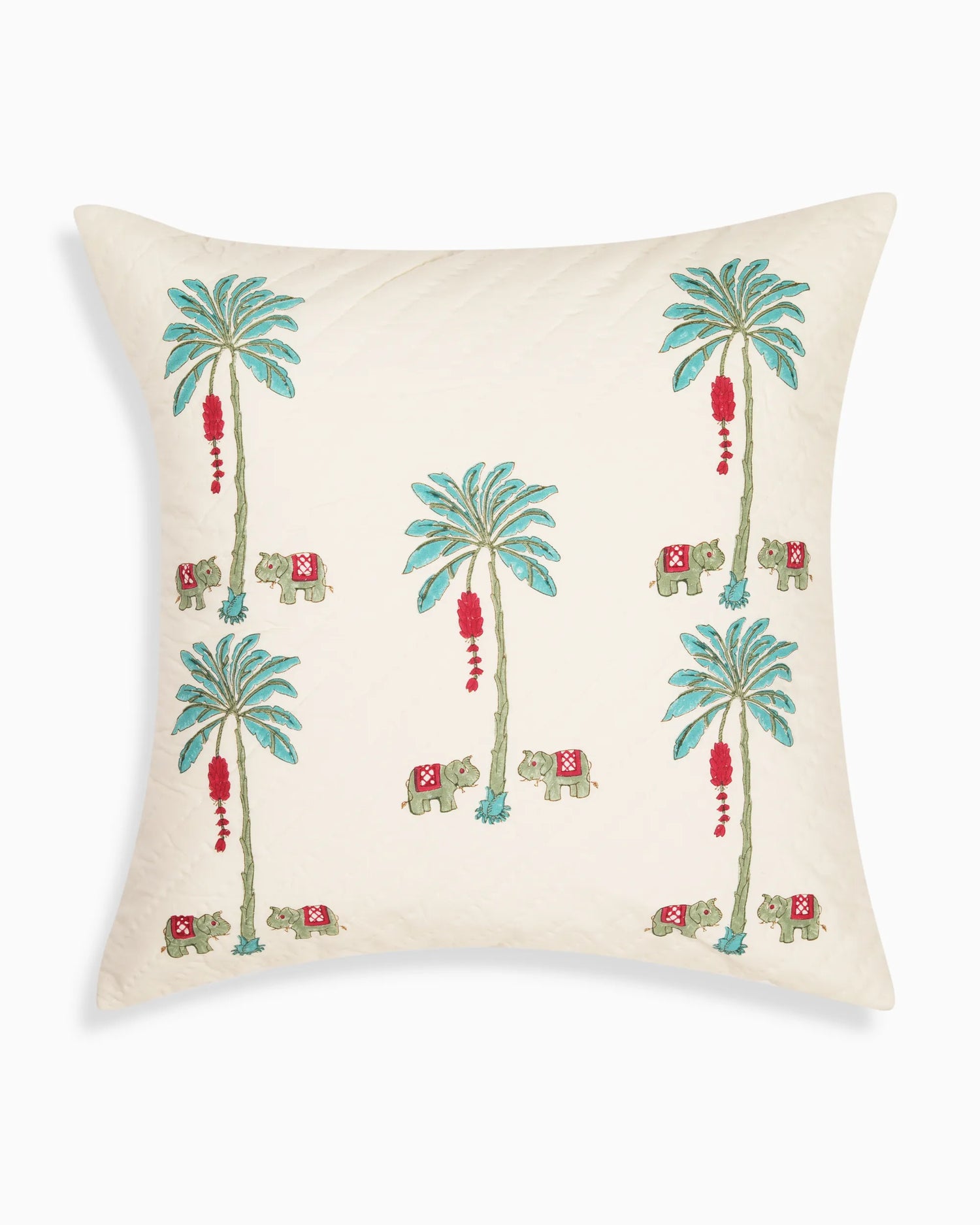 Tropical Quilted Cushion Cover