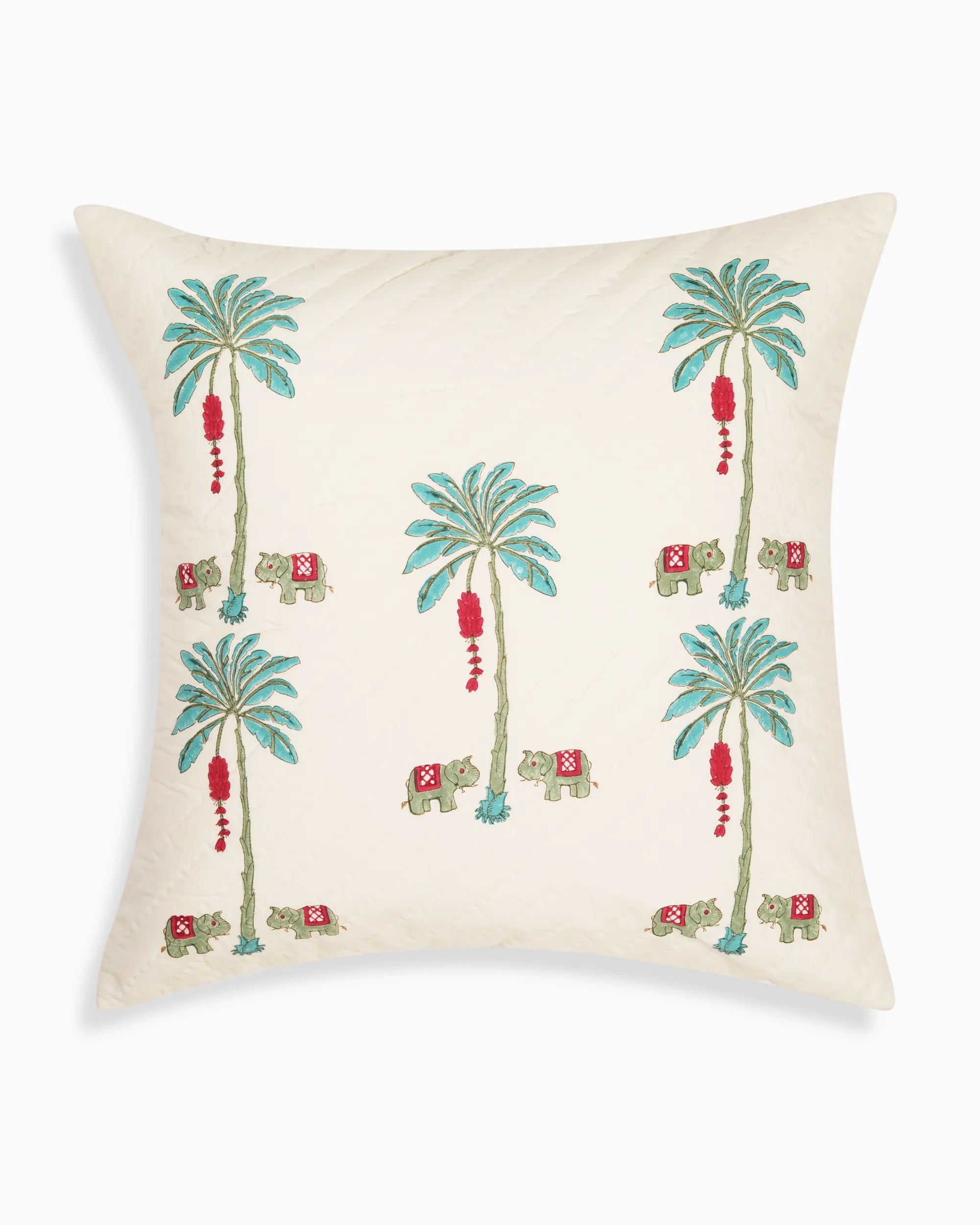 Tropical Quilted Cushion Cover