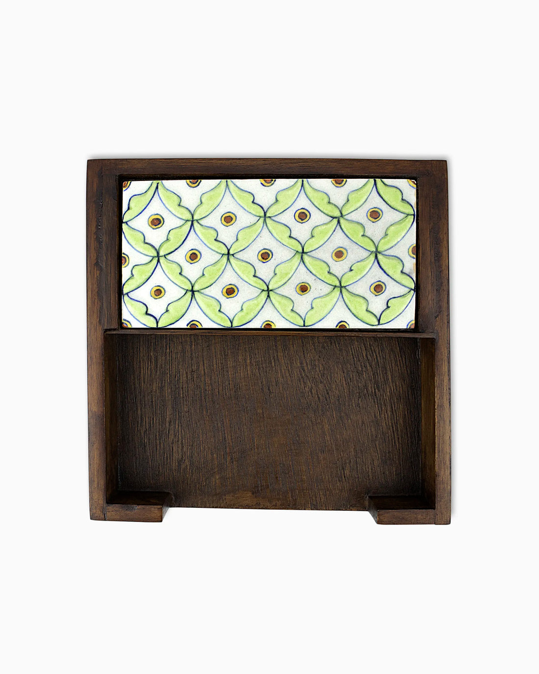 Wooden Napkin Holder with Ceramic Tile | Singhvis