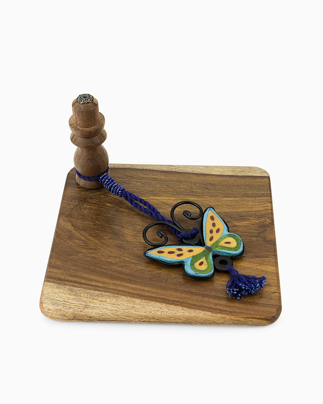 Wooden Napkin Holder with Ceramic Tile Stopper (Set of 2)