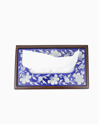 Wooden Tissue Box Holder with Ceramic Tile | Singhvis