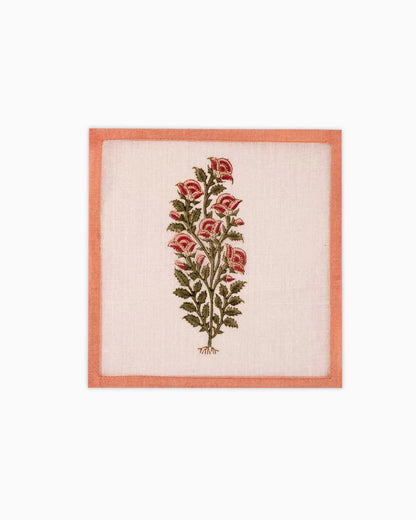 Block Printed Cocktail Napkin (Set of 6) | Singhvis