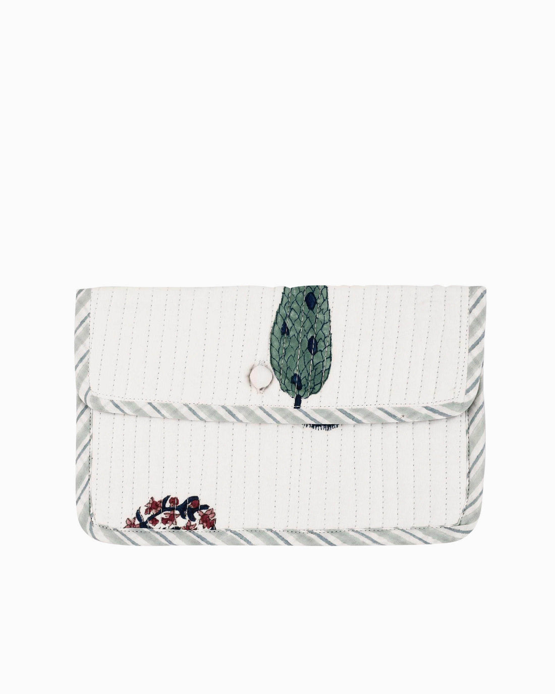 Block Printed Quilted Pouch