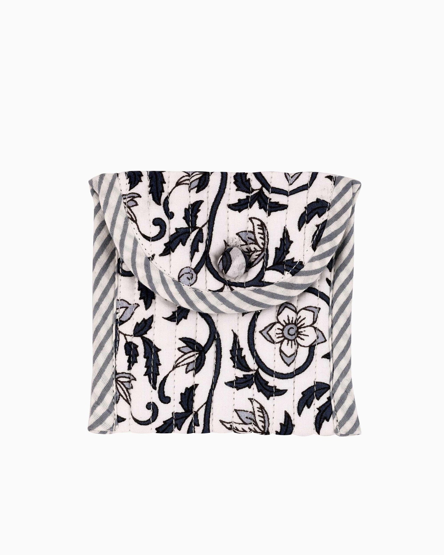 Block Printed Quilted Pouch