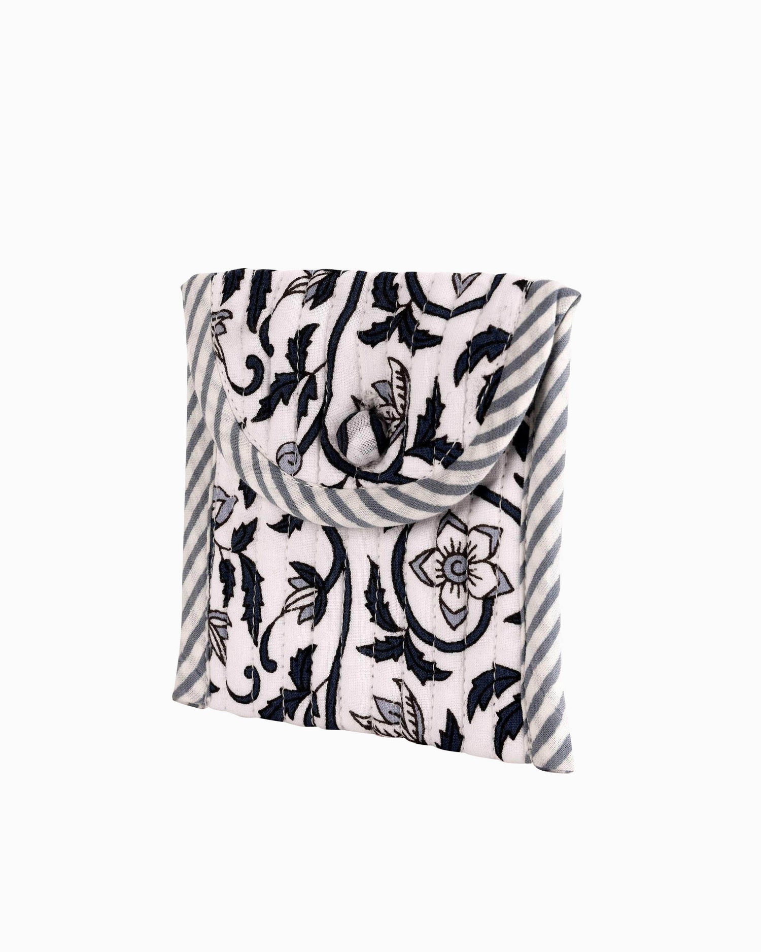 Block Printed Quilted Pouch