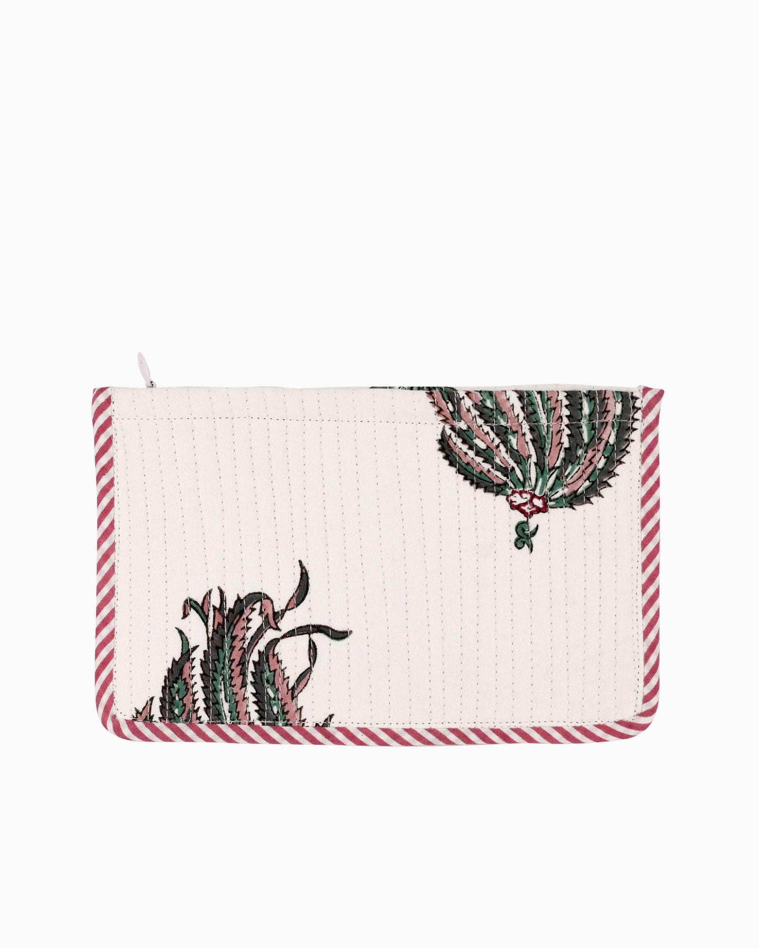 Block Printed Quilted Pouch
